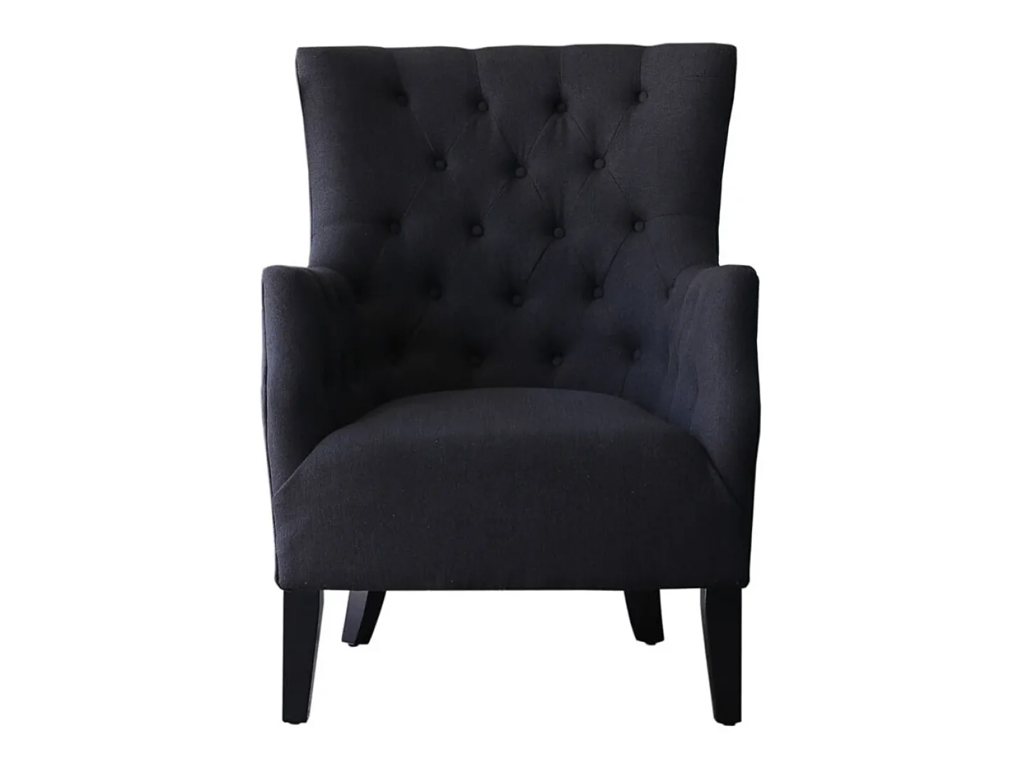 Poltrona escandinava em tecido "Duquesa" - 76 x 83 x 100,5 cm - Preto