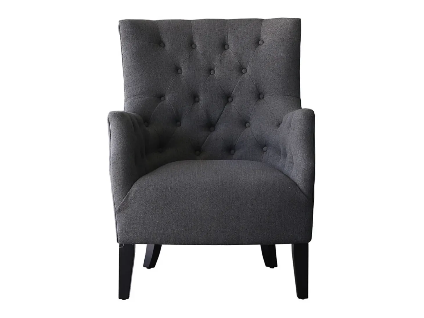 Poltrona Escandinava Tecido "Duchesse" - 76 x 83 x 100,5 cm - Cinza