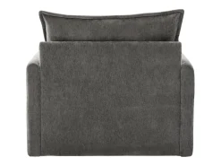 Poltrona giratória com bolso lateral - Tecido chenille - Cinza