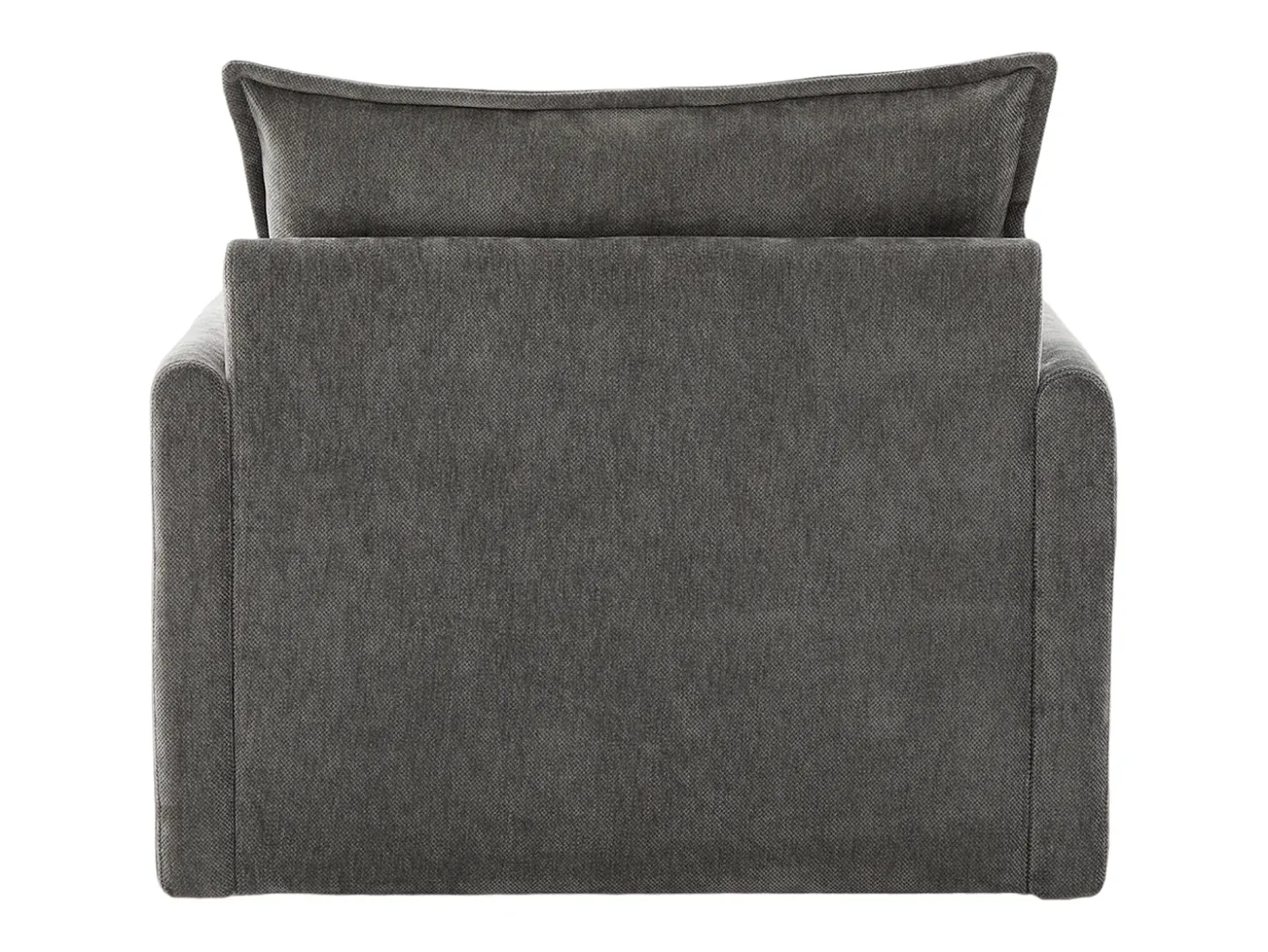 Poltrona giratória com bolso lateral - Tecido chenille - Cinza