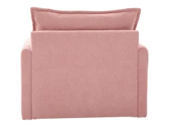 Poltrona giratória com bolso lateral - Tecido chenille - Rosa