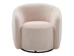Poltrona giratória em falso peludo rosa rosa VEREIDE