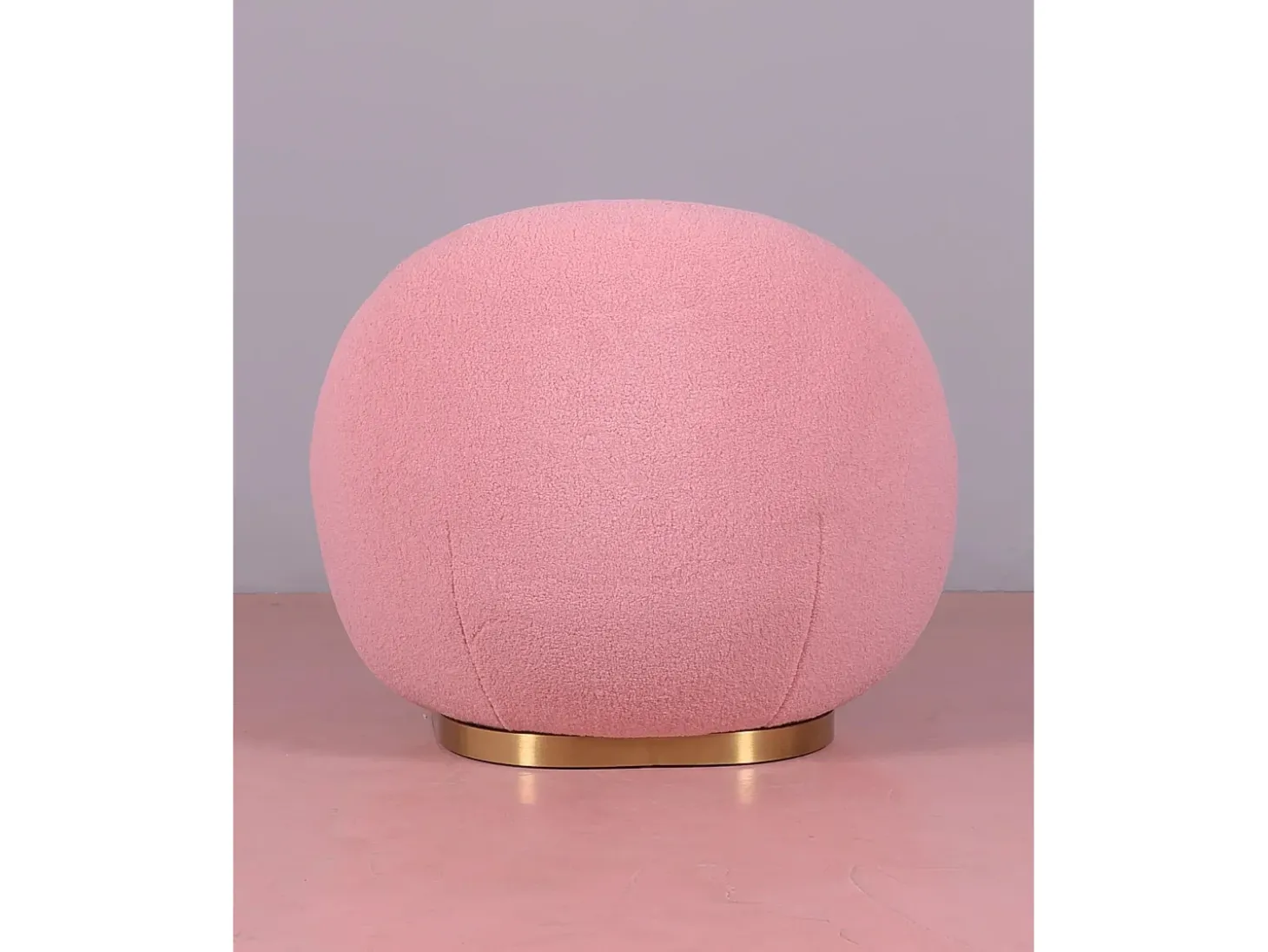 Poltrona giratório de design estofado em algodão - Corsica - Rosa