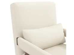Poltrona individual 64x68,5x93 cm - conversível 3 em 1 - estofada - linho - bege + marrom