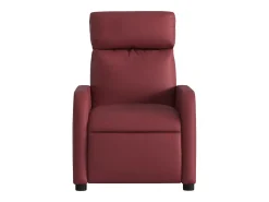 Poltrona massagens reclinável couro artificial vermelho tinto SHL170632