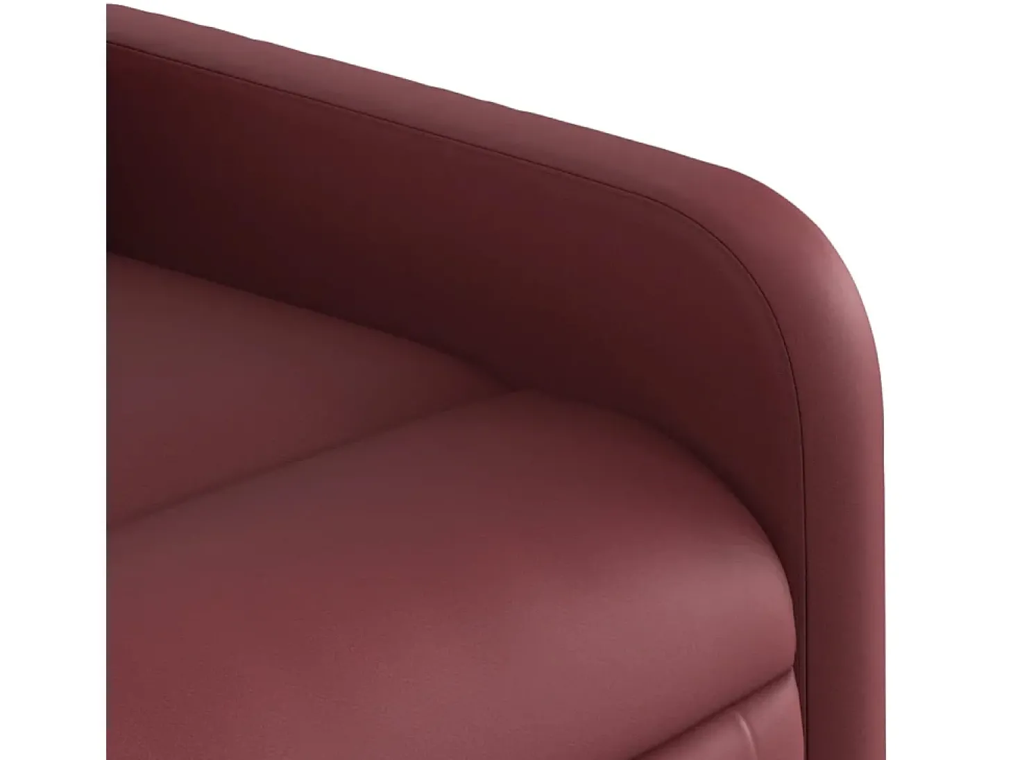 Poltrona massagens reclinável couro artificial vermelho tinto SHL170632