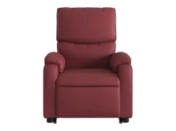 Poltrona massagens reclinável couro artificial vermelho tinto SHL458932