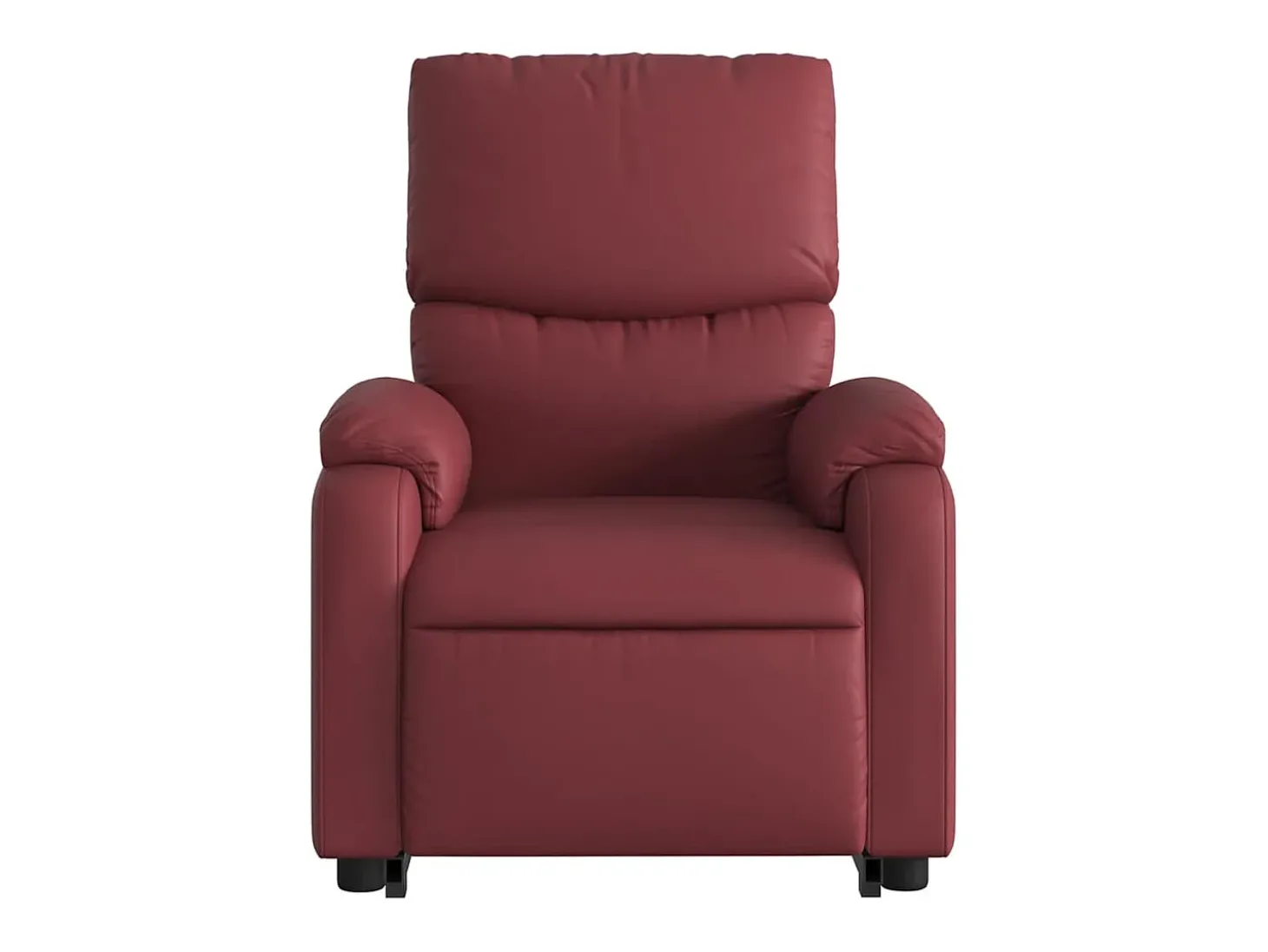 Poltrona massagens reclinável couro artificial vermelho tinto SHL458932