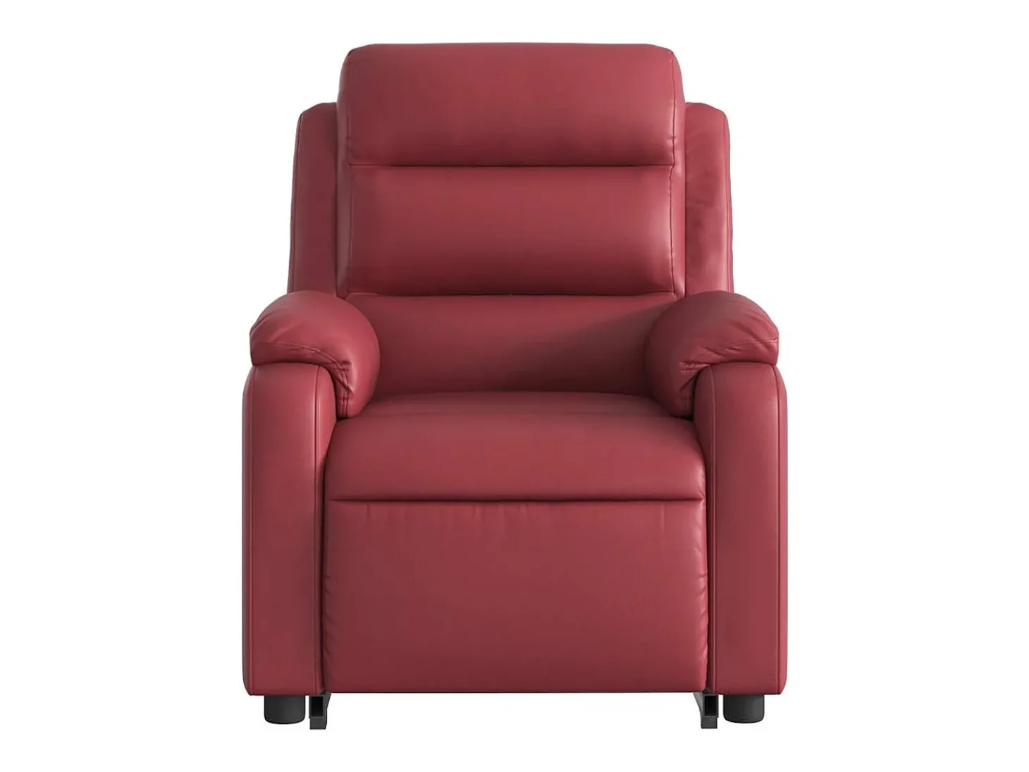 Poltrona massagens reclinável couro artificial vermelho tinto SHL265759