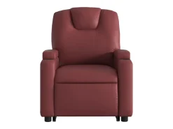 Poltrona massagens reclinável couro artificial vermelho tinto SHL466019