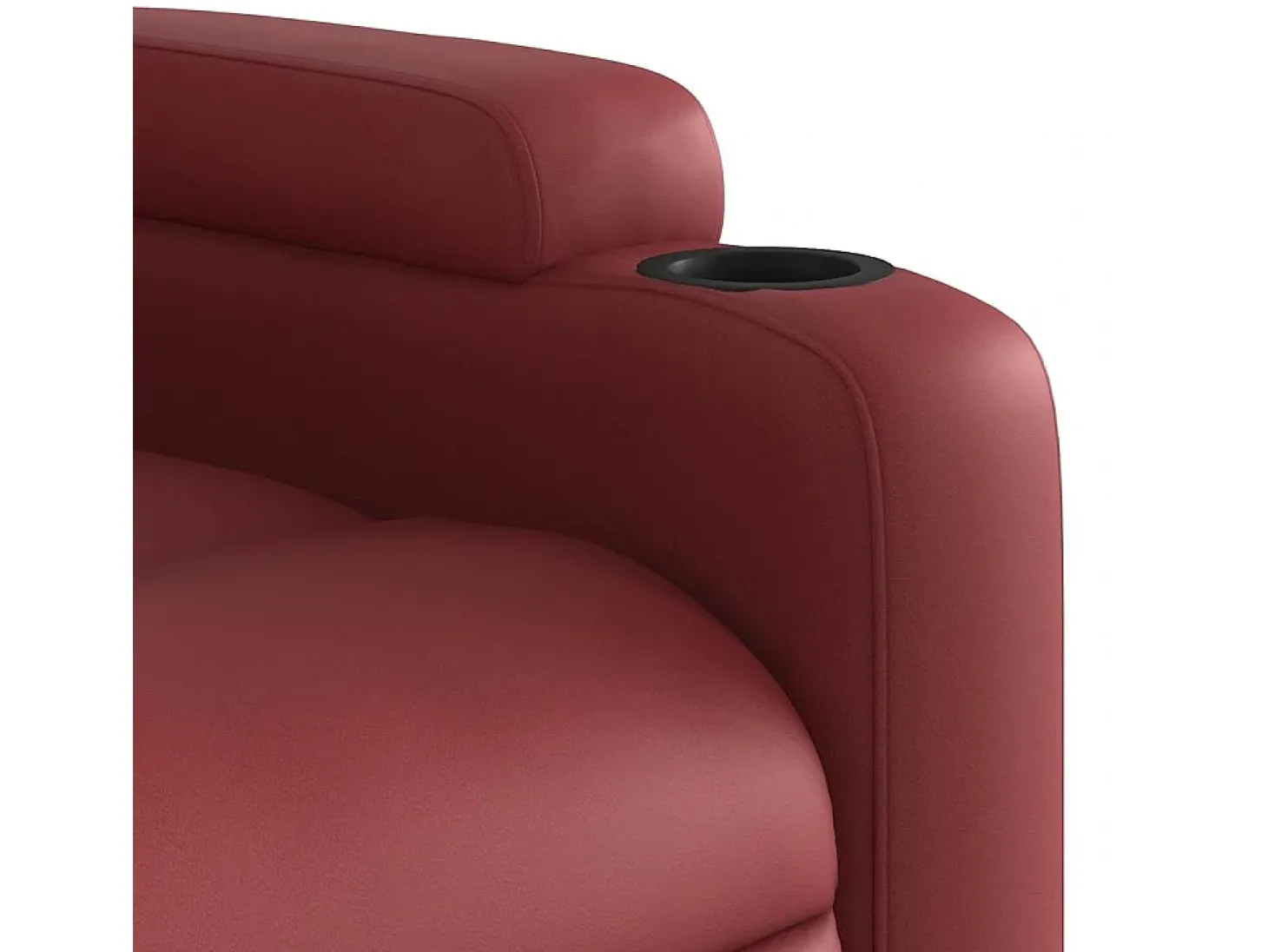 Poltrona massagens reclinável couro artificial vermelho tinto SHL407972