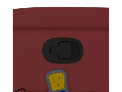 Poltrona massagens reclinável couro artificial vermelho tinto SHL407972