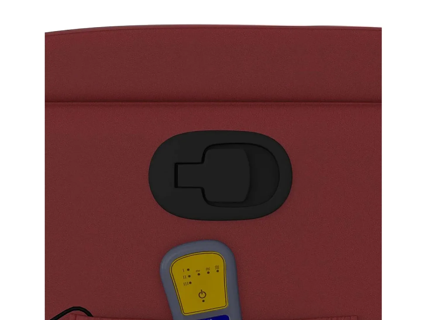 Poltrona massagens reclinável couro artificial vermelho tinto SHL407972