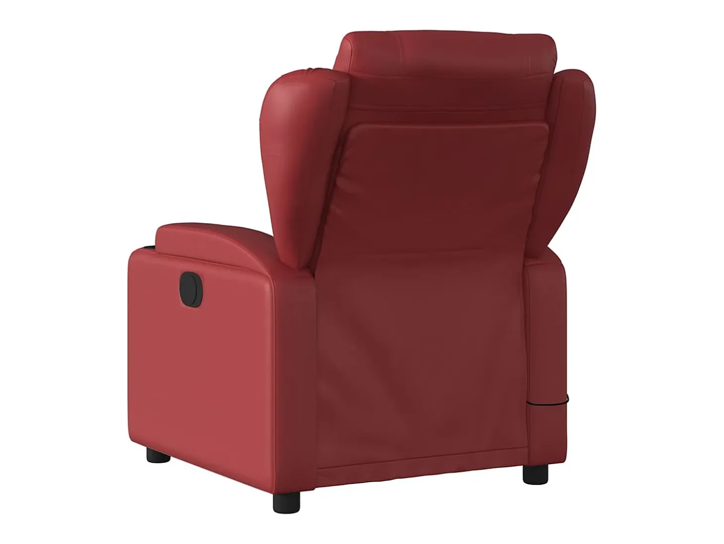 Poltrona massagens reclinável couro artificial vermelho tinto SHL407972