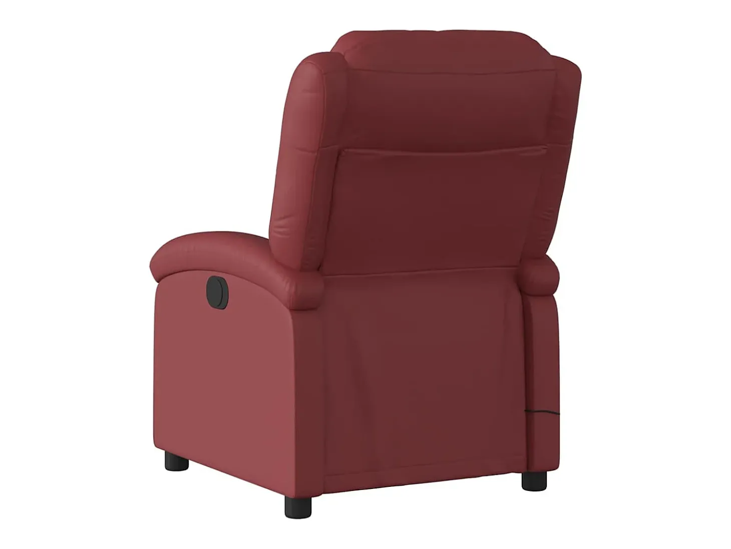 Poltrona massagens reclinável couro artificial vermelho tinto SHL946375