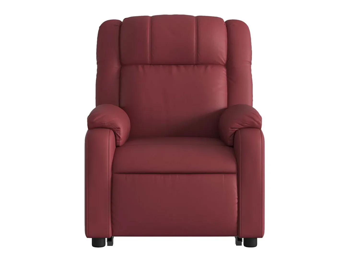 Poltrona massagens reclinável couro artificial vermelho tinto SHL667008