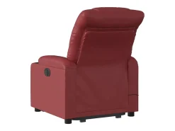 Poltrona massagens reclinável couro artificial vermelho tinto SHL547891