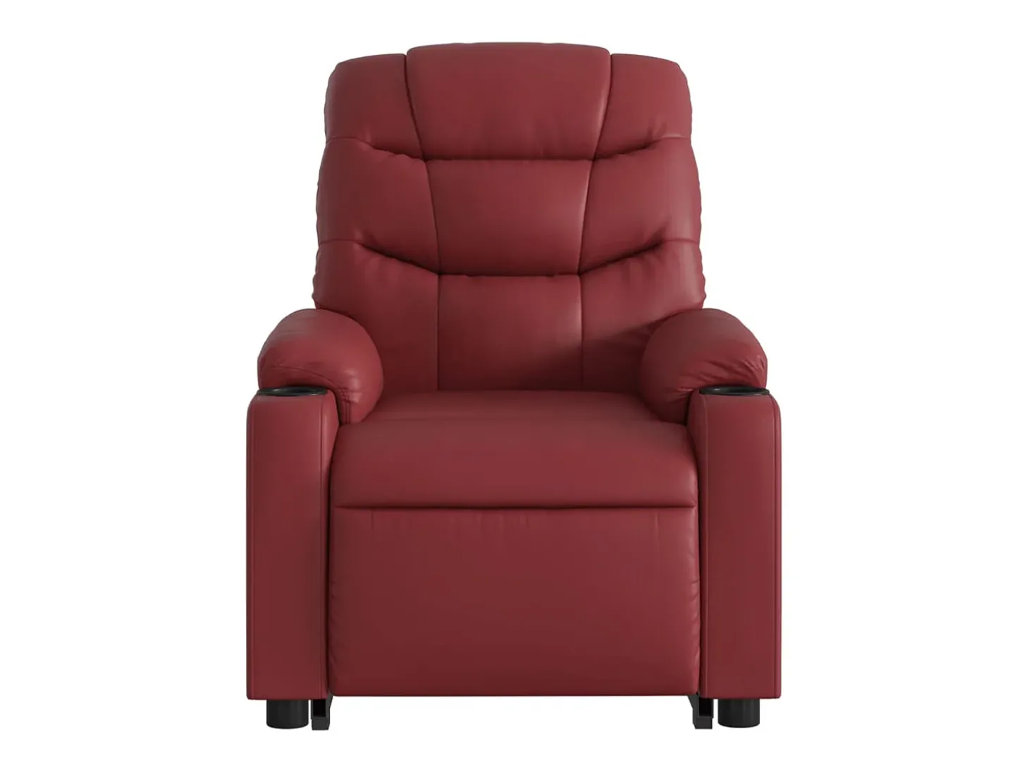 Poltrona massagens reclinável couro artificial vermelho tinto SHL547891