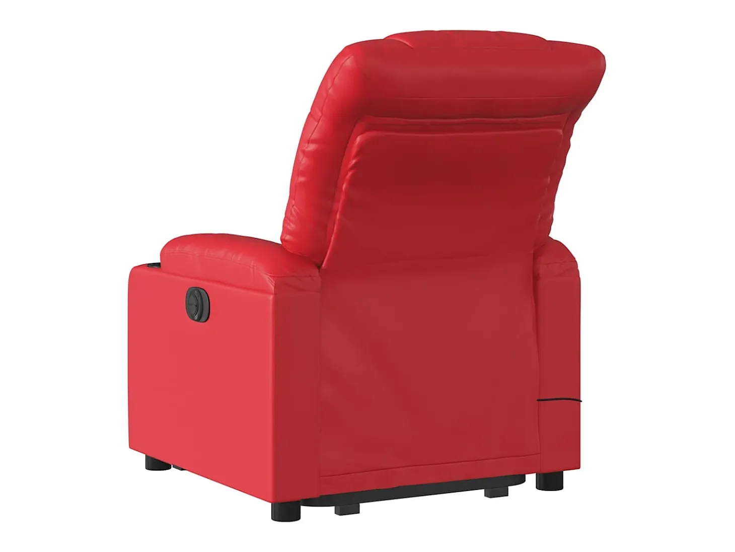 Poltrona massagens reclinável elevatória couro artif. vermelho SHL308568