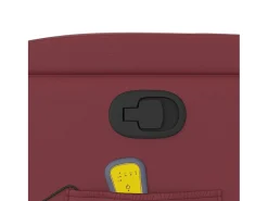 Poltrona massagens reclinável couro artificial vermelho tinto SHL709066