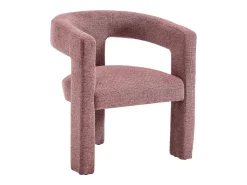 Poltrona moderna em tecido texturizado cor vermelho FAVINA