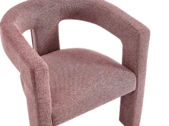 Poltrona moderna em tecido texturizado cor vermelho FAVINA