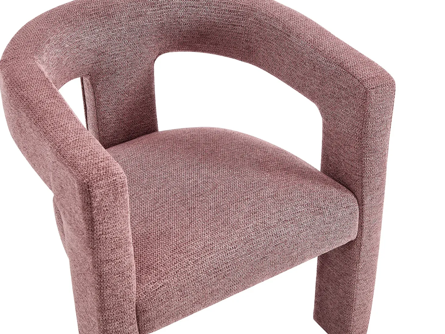Poltrona moderna em tecido texturizado cor vermelho FAVINA