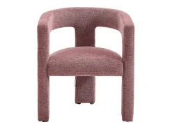 Poltrona moderna em tecido texturizado cor vermelho FAVINA