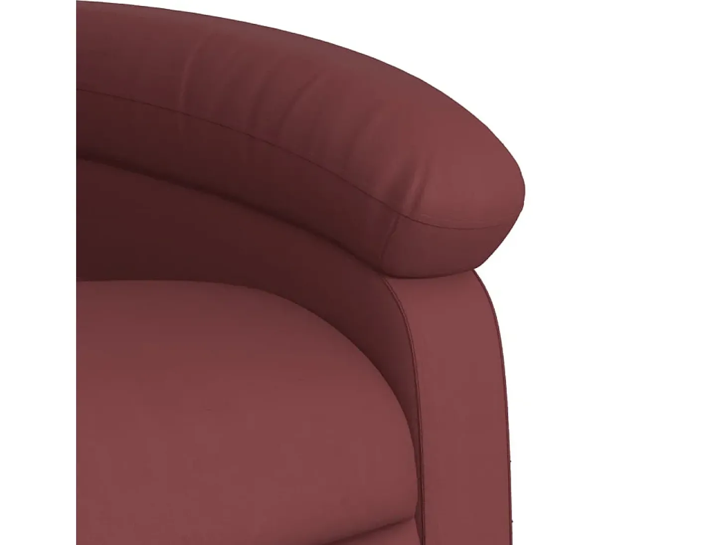 Poltrona reclinável couro artificial vermelho tinto