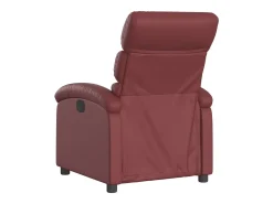 Poltrona reclinável couro artificial vermelho tinto