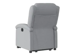 Poltrona reclinável elevatória elétrica tecido cinzento-claro PT989070