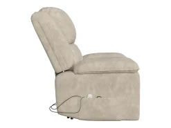 Poltrona reclinável elétrica reclinável em tecido - Cinza - C93 x L102 x A106 cm - Cinza 1