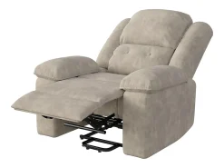 Poltrona reclinável elétrica reclinável em tecido - Cinza - C93 x L102 x A106 cm - Cinza 1