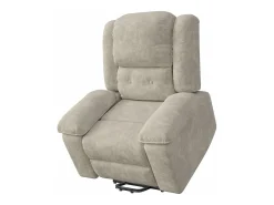 Poltrona reclinável elétrica reclinável em tecido - Cinza - C93 x L102 x A106 cm - Cinza 1