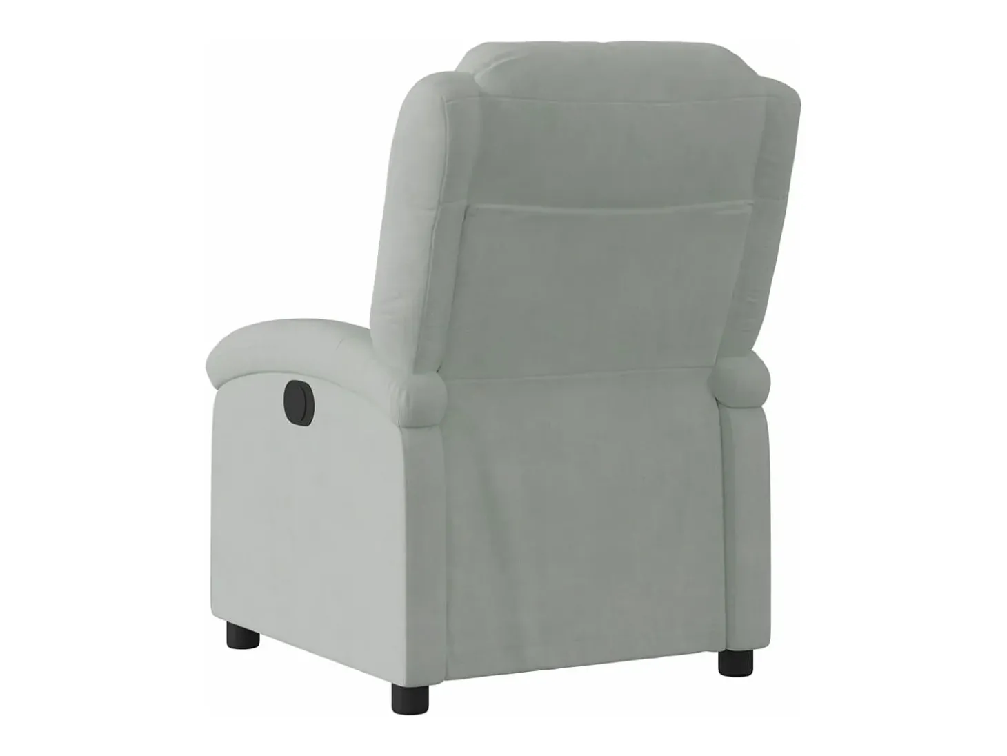 Poltrona reclinável elétrica veludo cinzento-claro PT529402