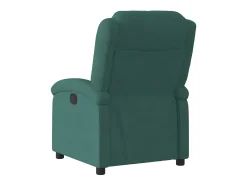 Poltrona reclinável veludo verde-escuro