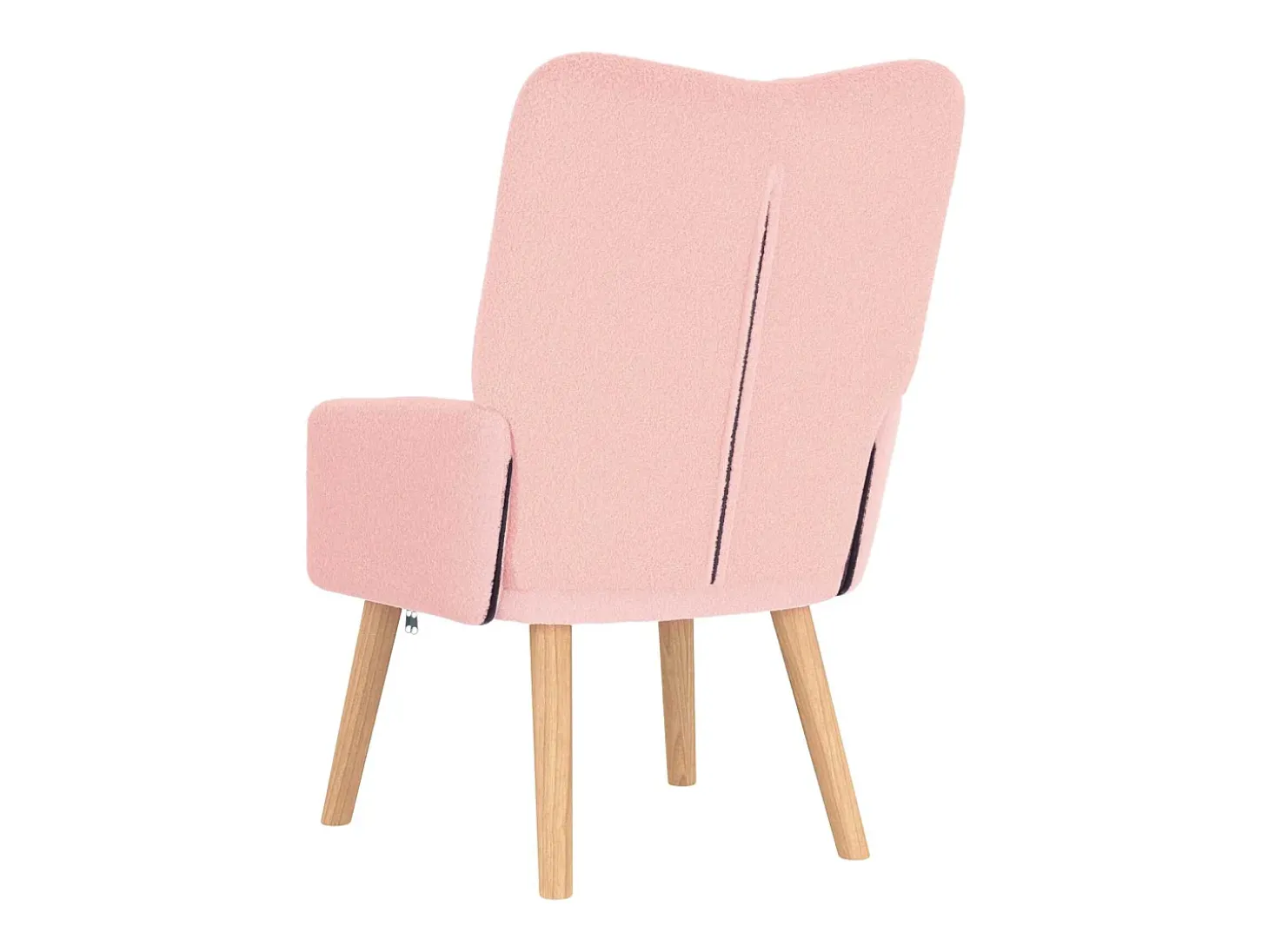 poltrona Rosa 63 x 67 x 94 cm Tecido de Ovelha e Compensado
