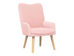 poltrona Rosa 63 x 67 x 94 cm Tecido de Ovelha e Compensado