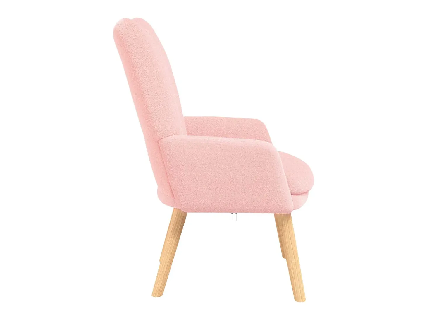 poltrona Rosa 63 x 67 x 94 cm Tecido de Ovelha e Compensado