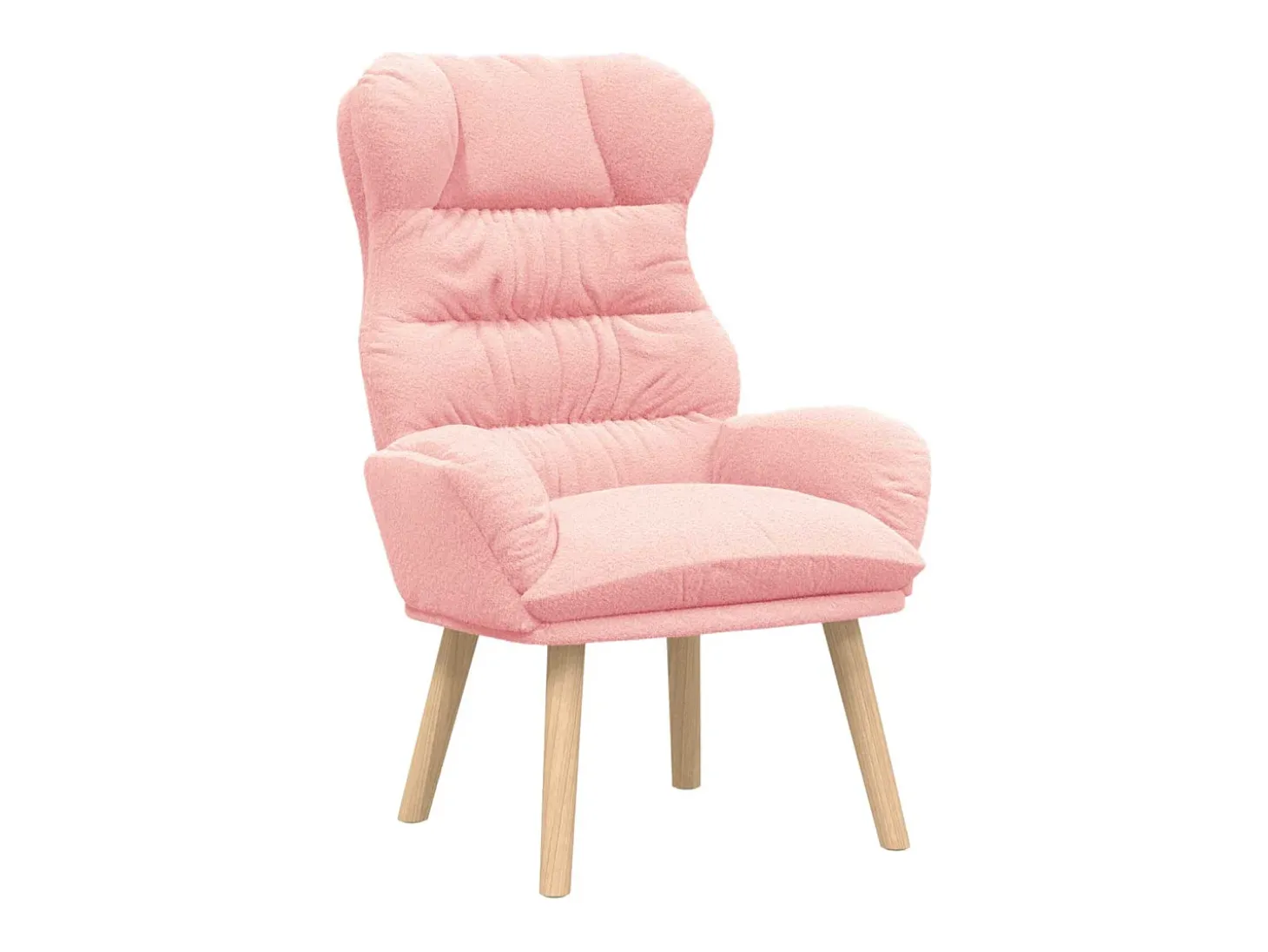 poltrona Rosa 69 x 74 x 93 cm Tecido Sherpa