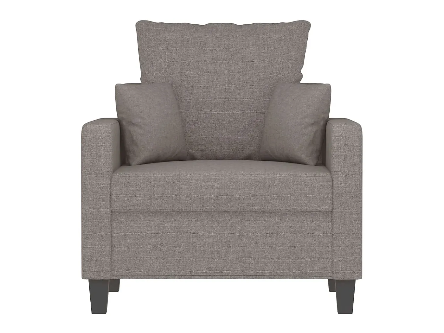 Poltrona tecido 60 cm cinzento-acastanhado PT328284