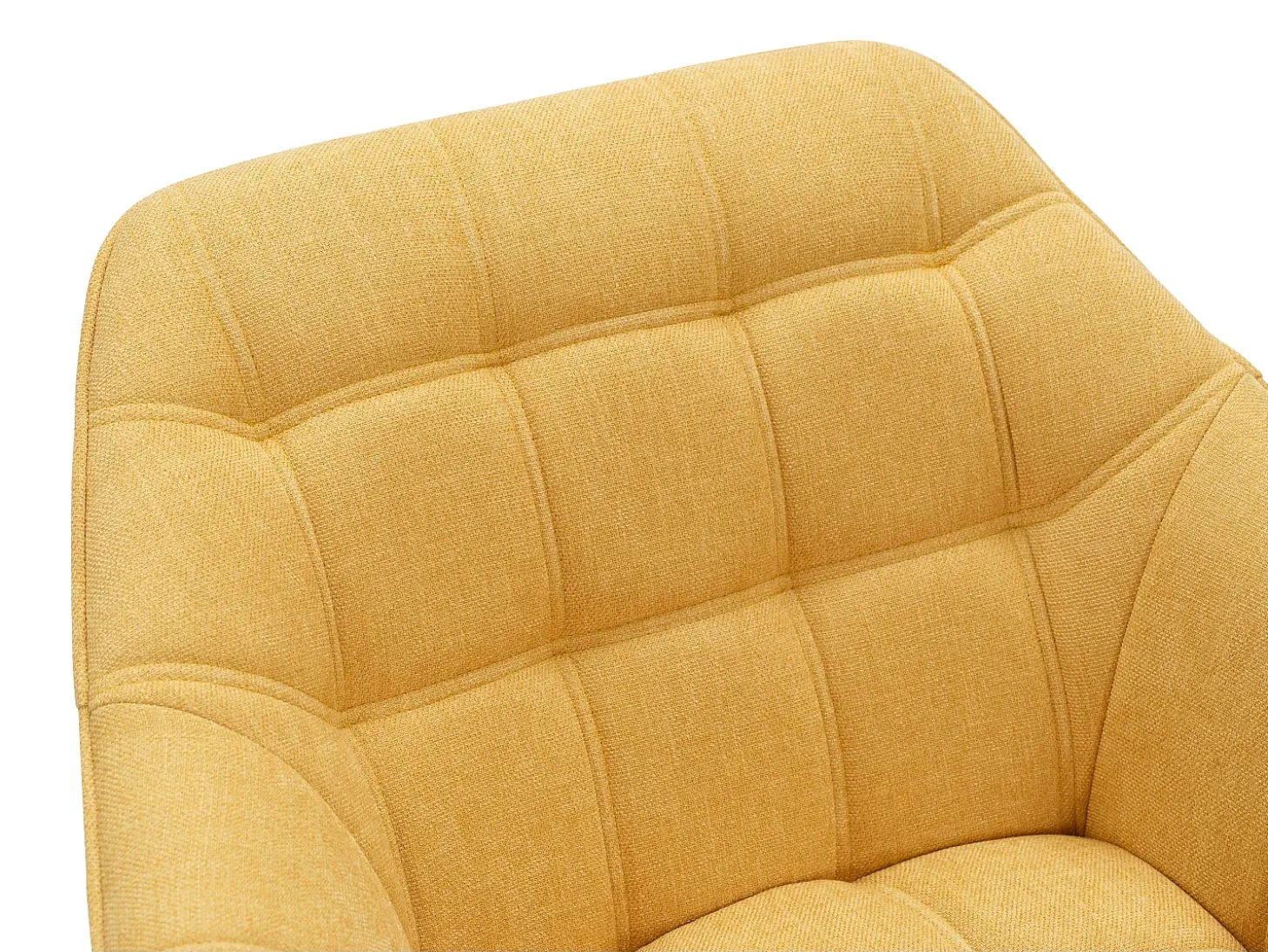 Poltrona tecido amarelo mostarda estilo escandinavo CASERTA