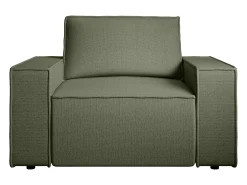 Poltrona tecido texturizado verde estilo design AMELIA