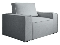 Poltrona tecido texturizado cinza estilo design AMELIA