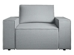 Poltrona tecido texturizado cinza estilo design AMELIA
