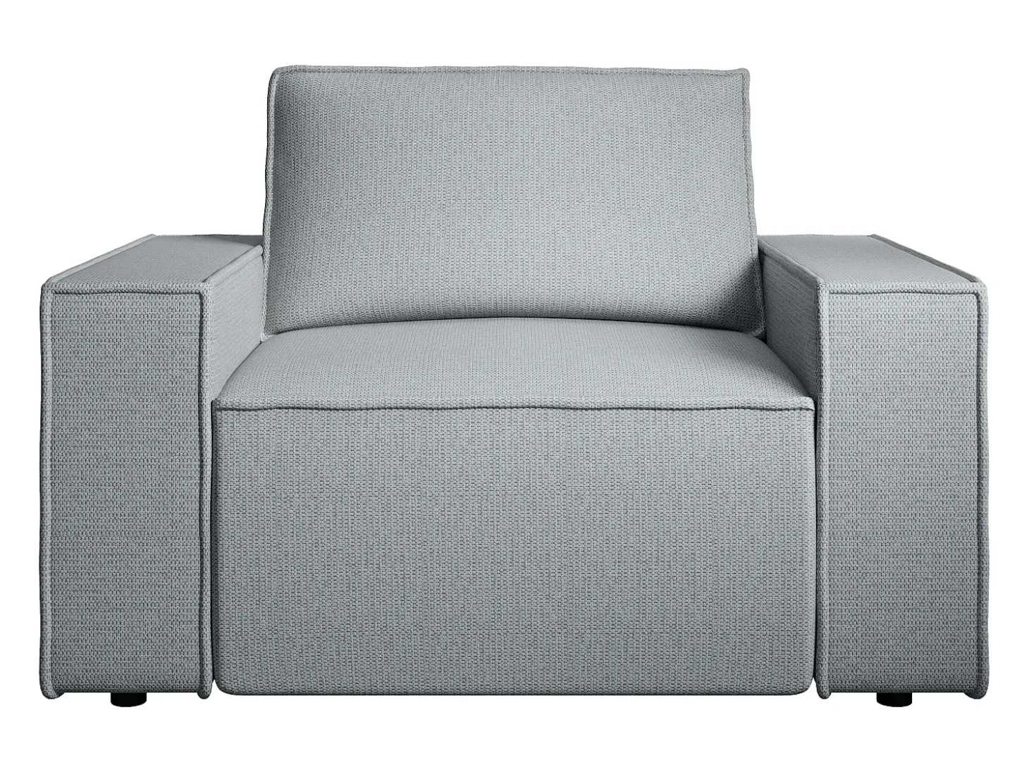 Poltrona tecido texturizado cinza estilo design AMELIA