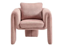 Poltrona tripé de tecido cor rosa JOLIPIA