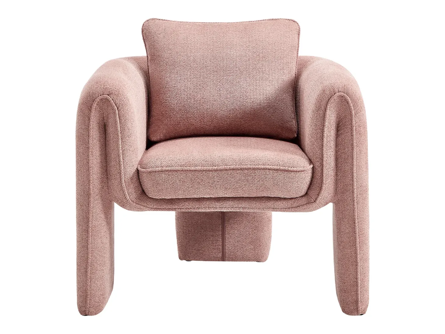 Poltrona tripé de tecido cor rosa JOLIPIA