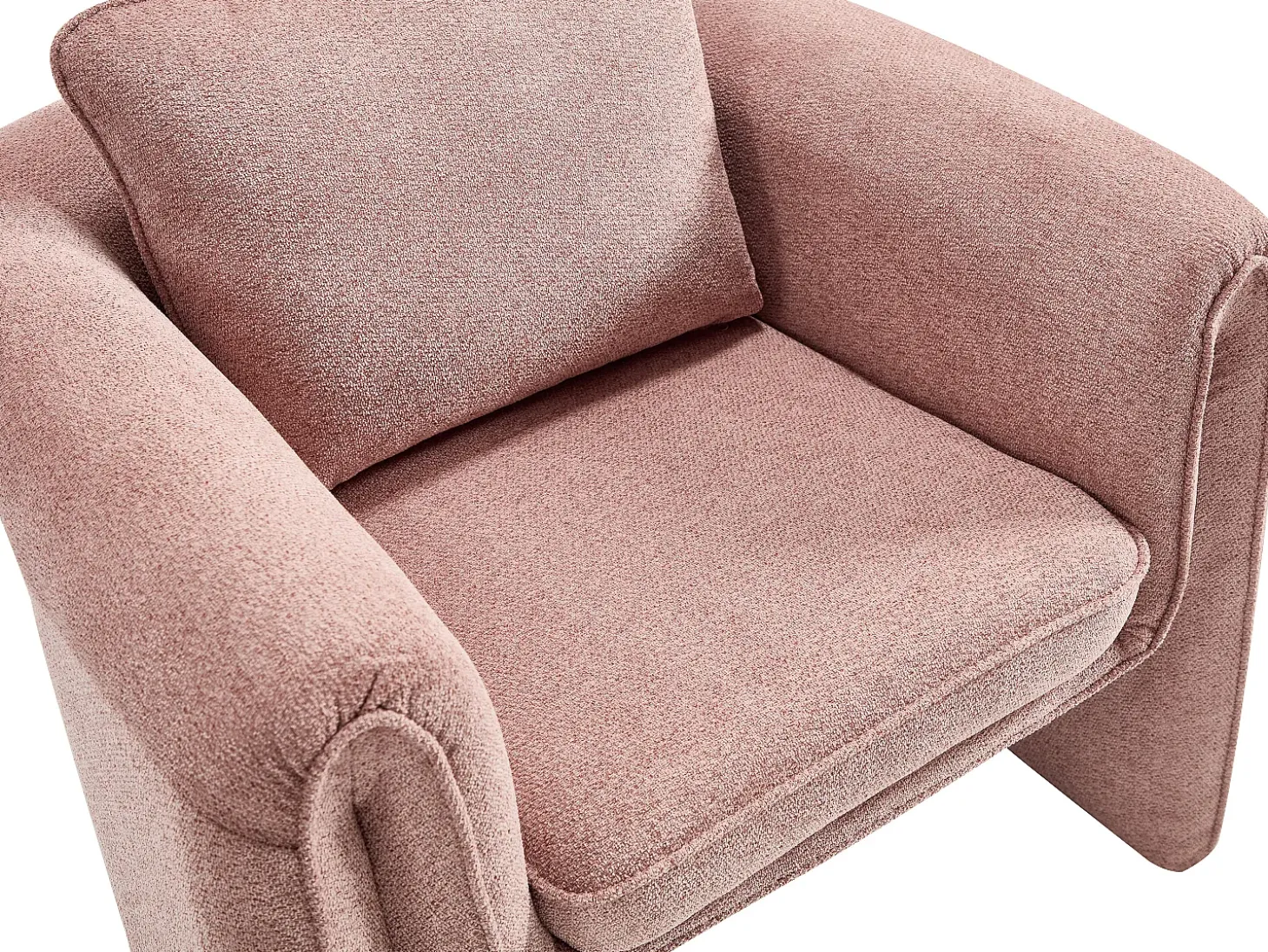 Poltrona tripé de tecido cor rosa JOLIPIA