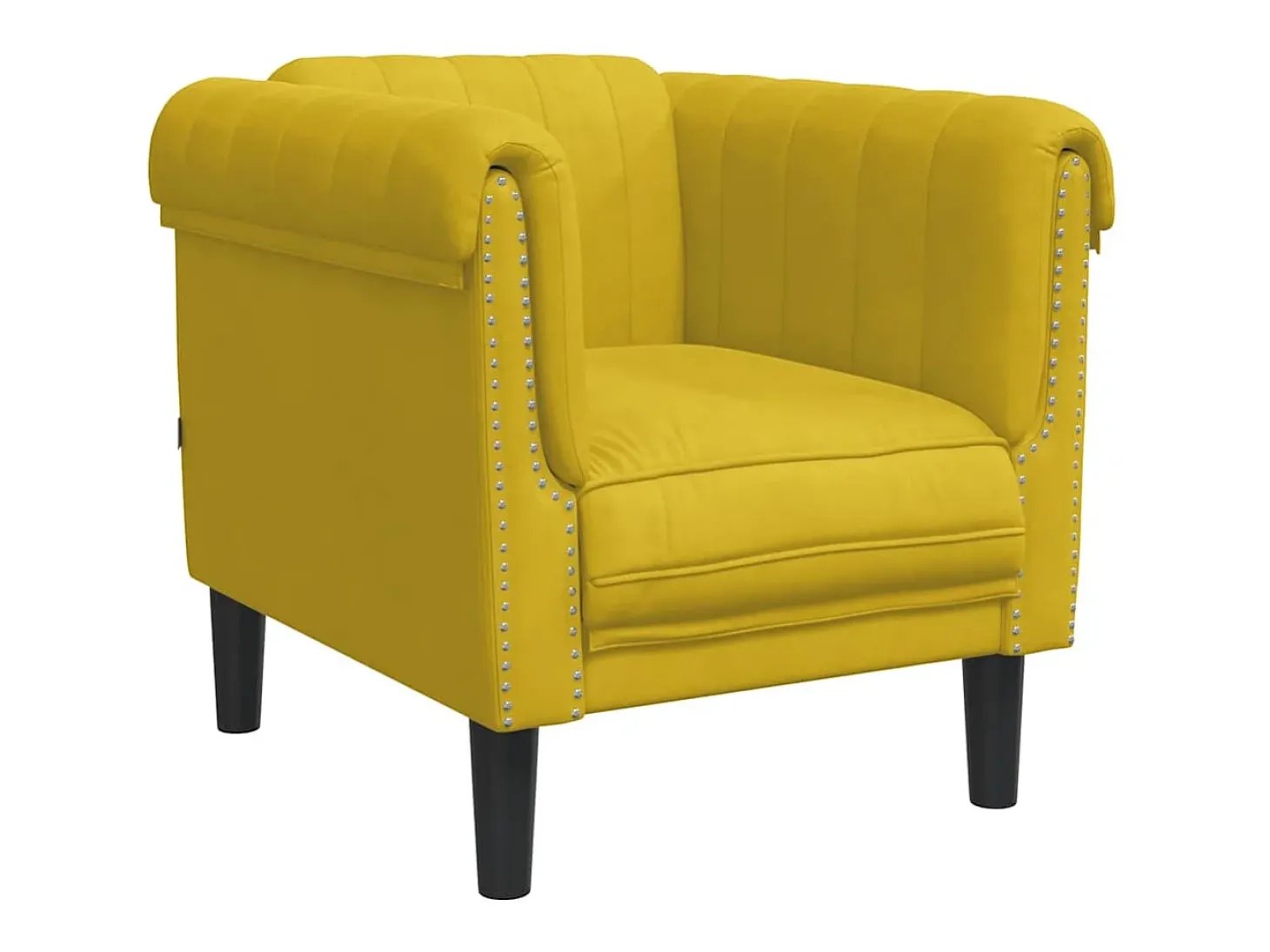Poltrona veludo amarelo